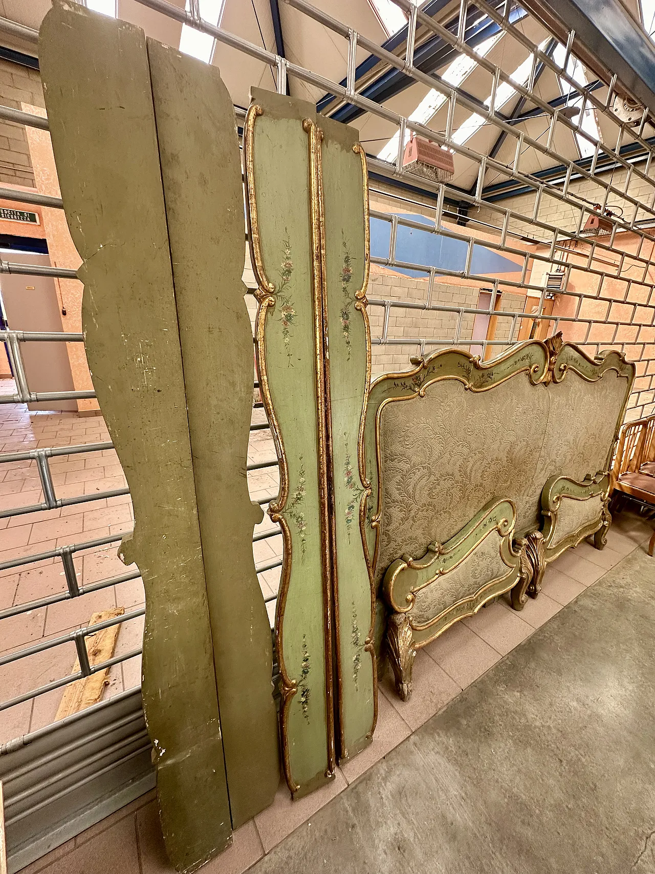 Rare large Venetian double bed or pair of beds, late 19th century 4