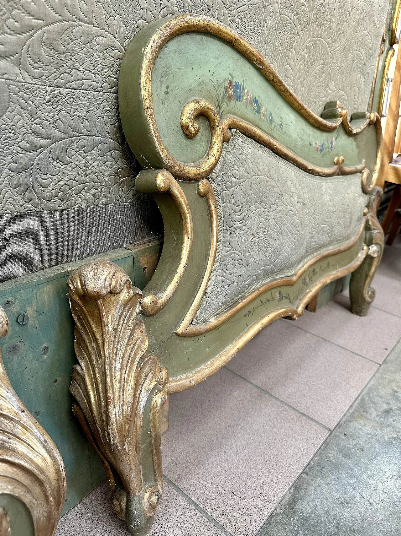 Rare large Venetian double bed or pair of beds, late 19th century 6