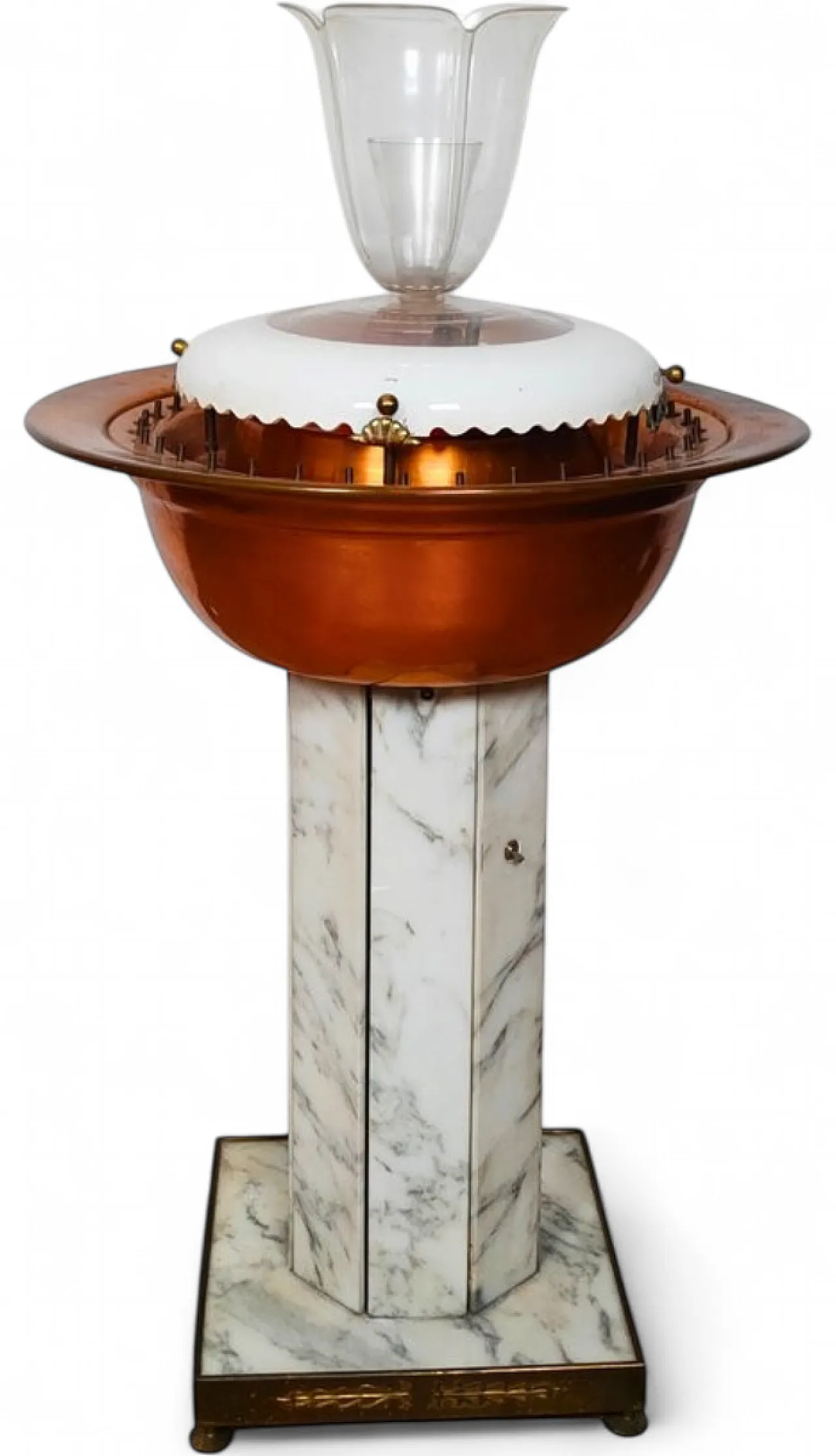 Fontana in marmo e rame, anni '60 6