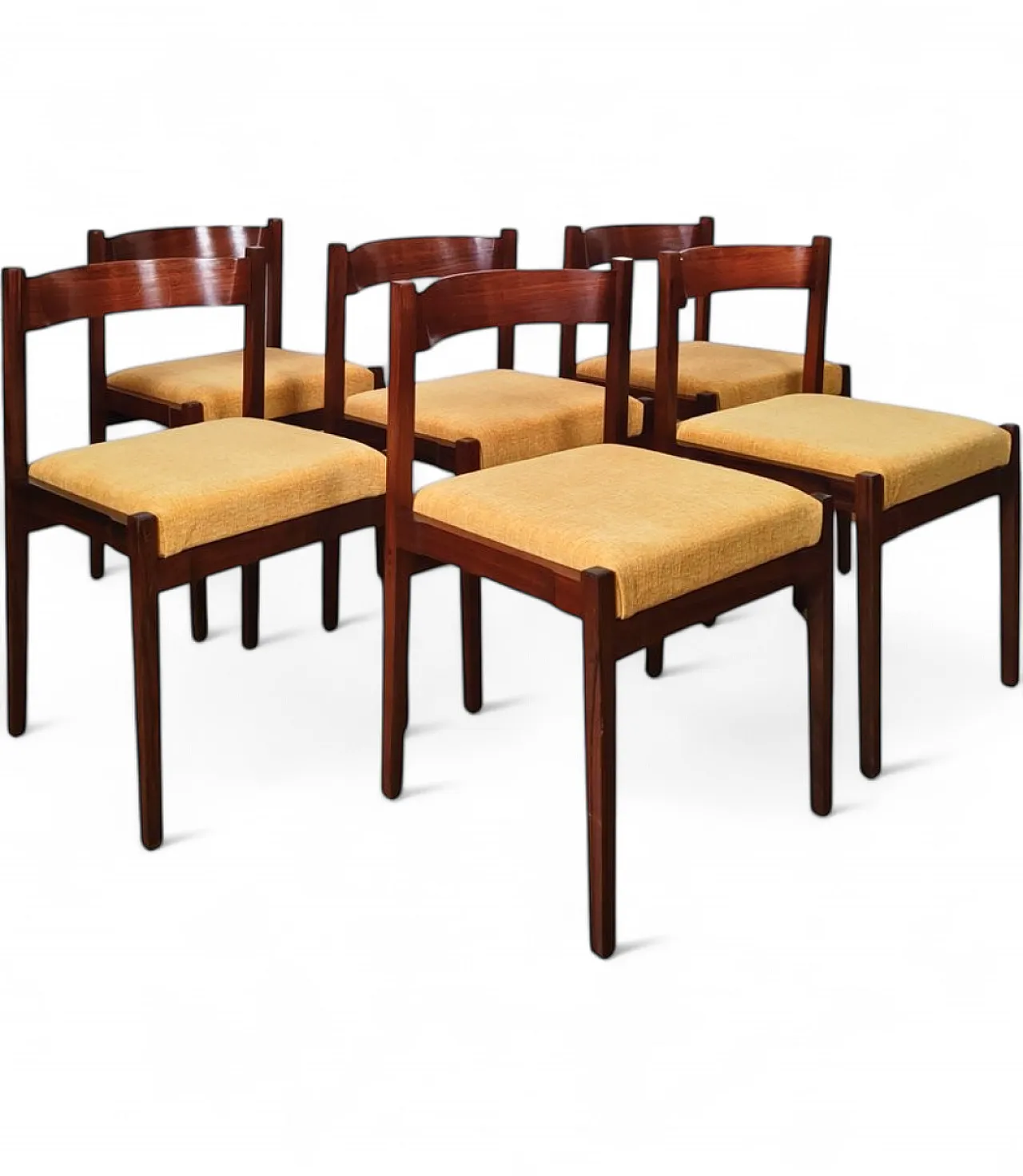6 Sedie in palissandro di Giancarlo Frattini per Cassina, anni '60 6