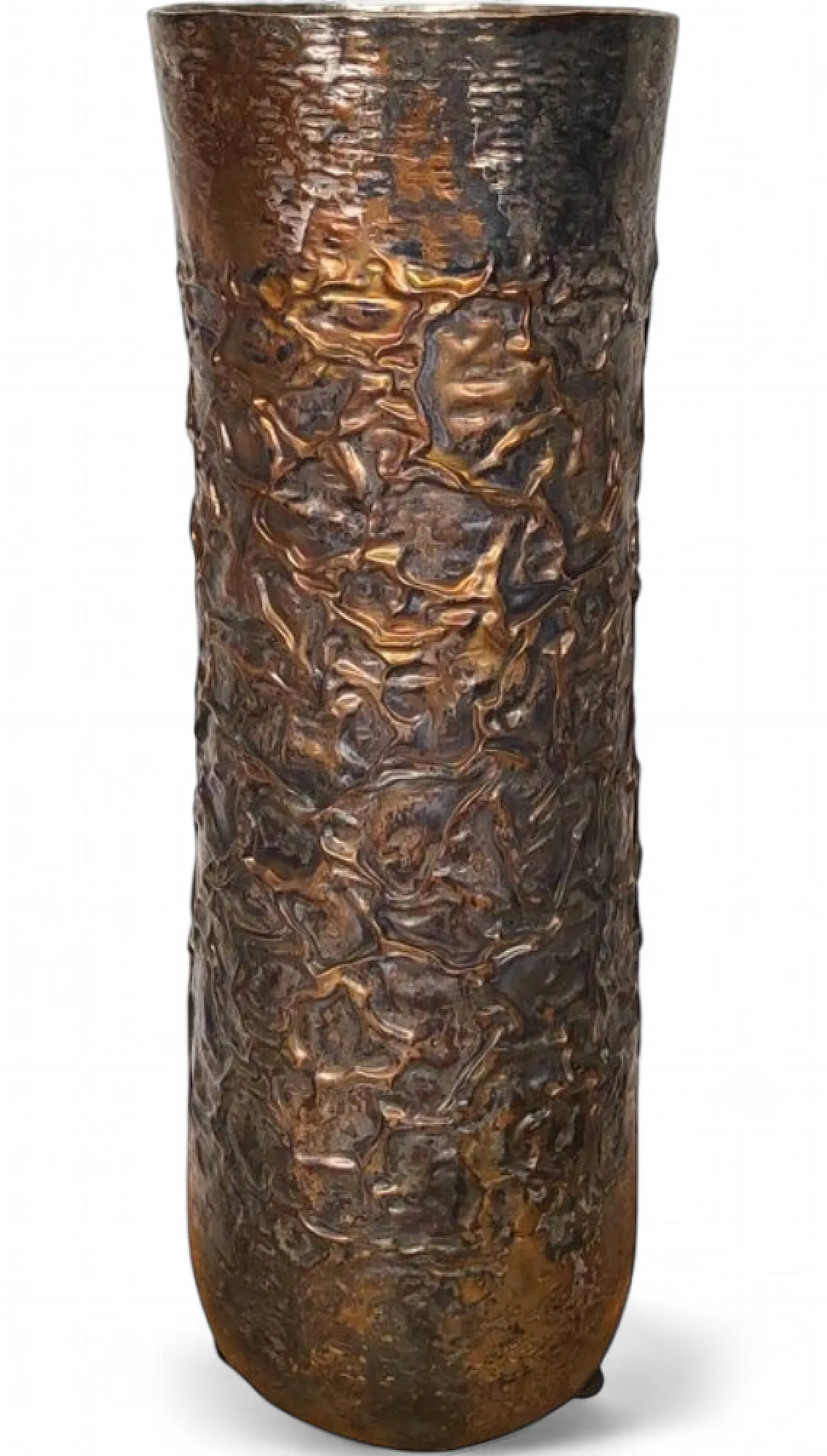 Silver-plated copper umbrella stand, 1960s 4