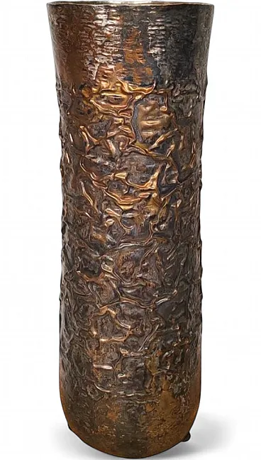 Silver-plated copper umbrella stand, 1960s