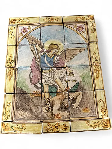 Tile painting of Saint Michael the Archangel, 50s