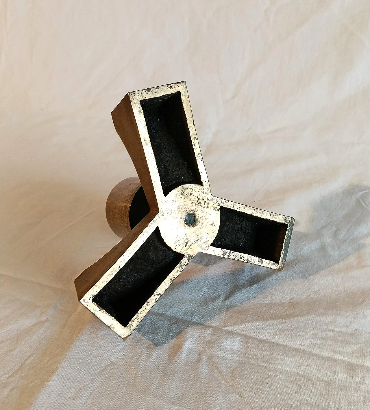 Portacandele in ottone massiccio, anni '60 16