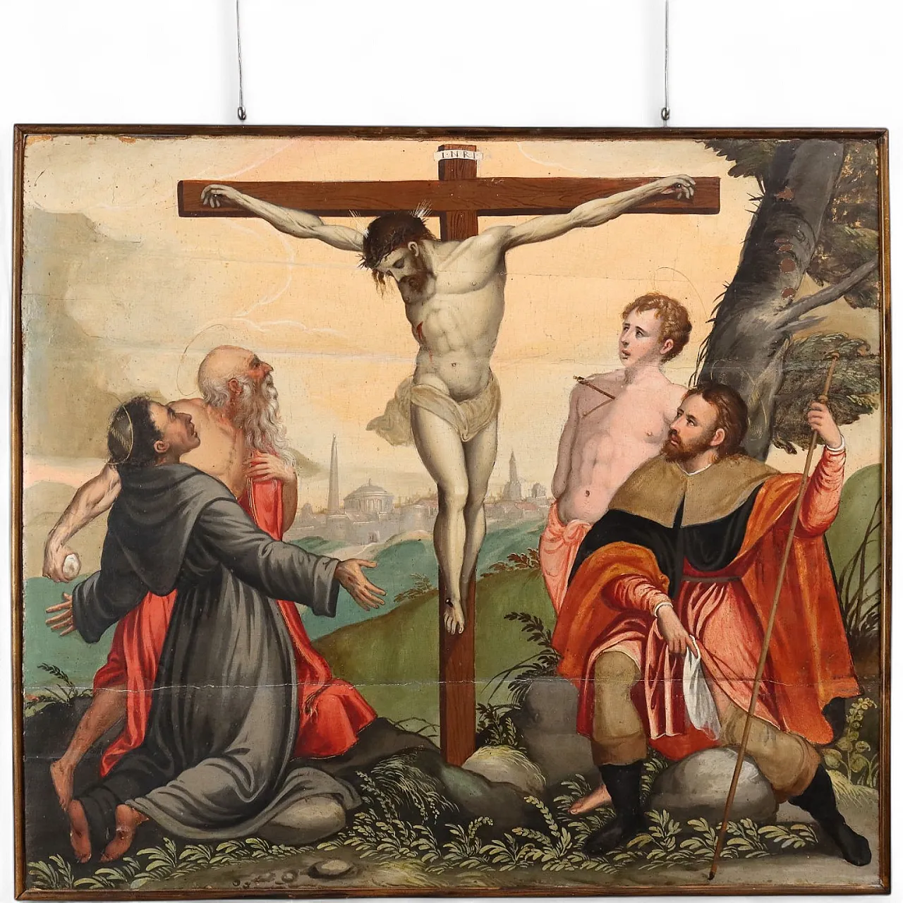 Christ Crucified with Saints, oil on panel, mid-16th century 11