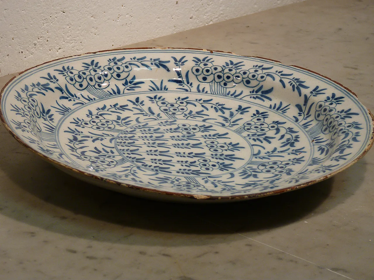 Piatto Maiolica Delft Olanda epoca 700' 11