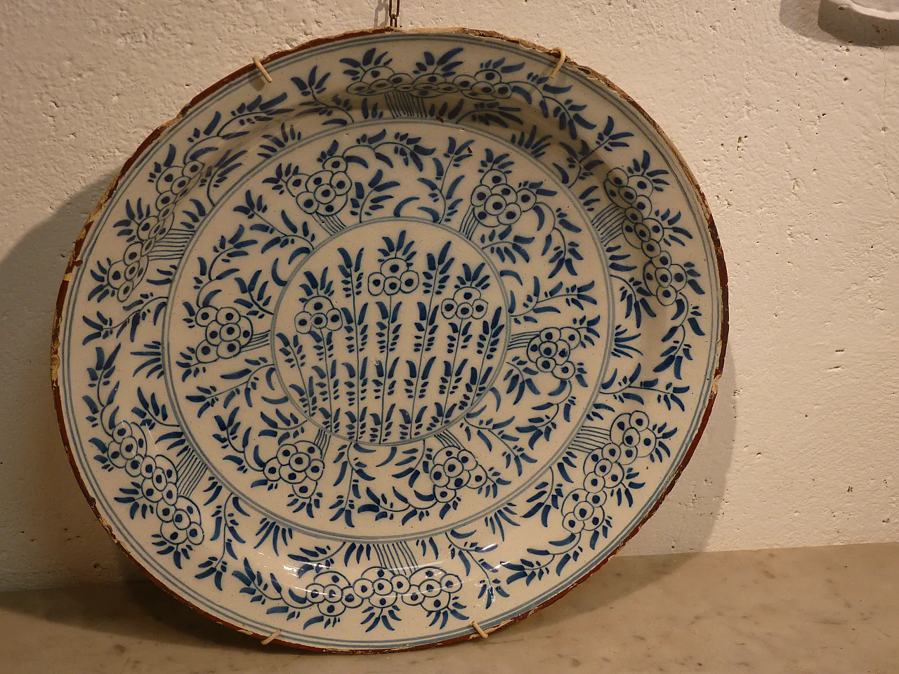 Piatto Maiolica Delft Olanda epoca 700' 12