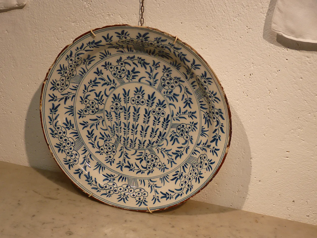 Piatto Maiolica Delft Olanda epoca 700' 16
