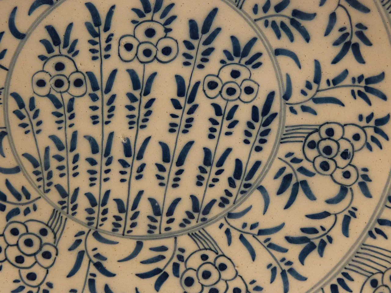 Piatto Maiolica Delft Olanda epoca 700' 19