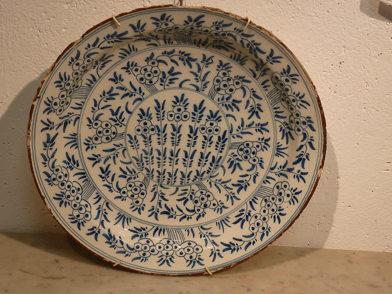 Piatto Maiolica Delft Olanda epoca 700' 21