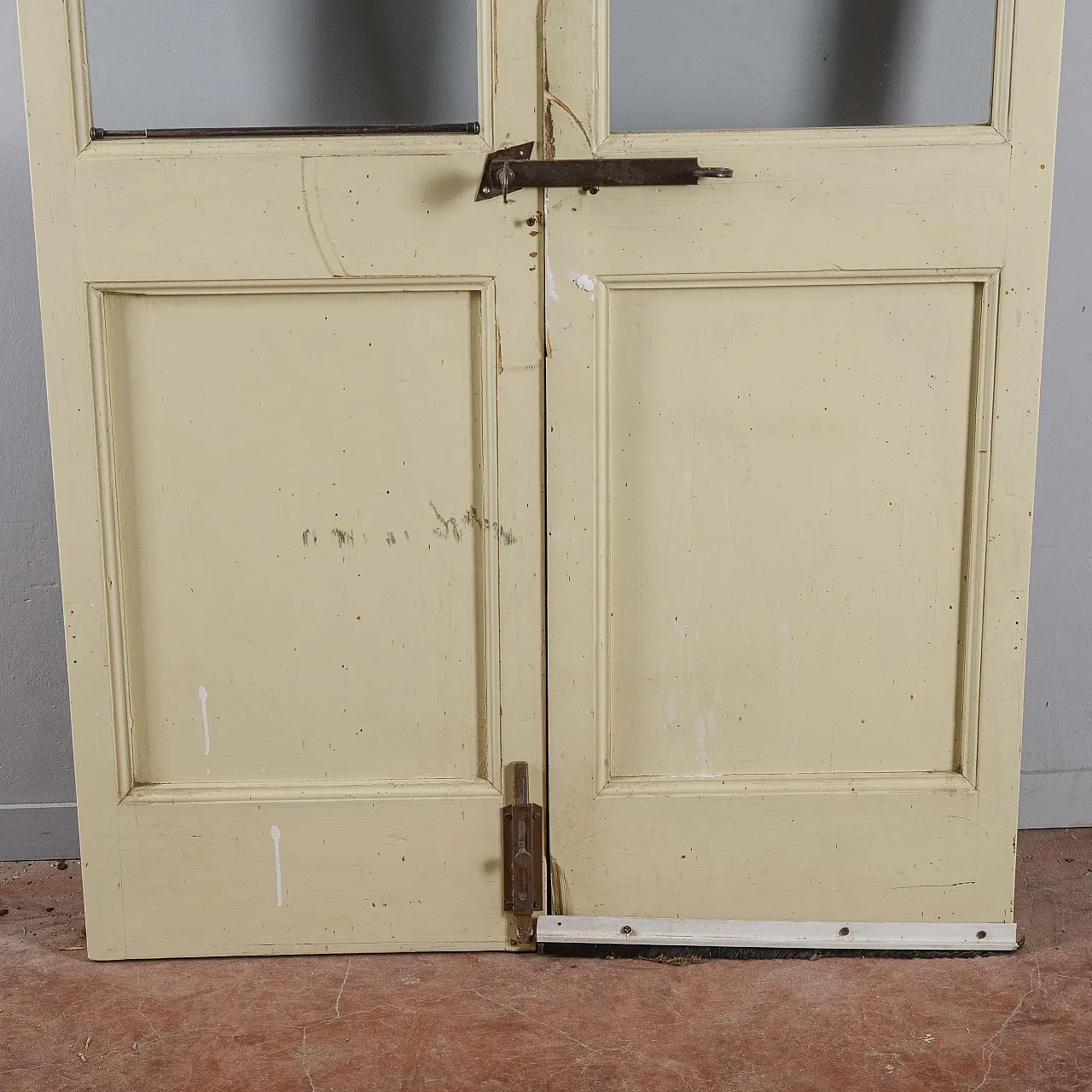 Two-tone double door with glass, 20th century 3