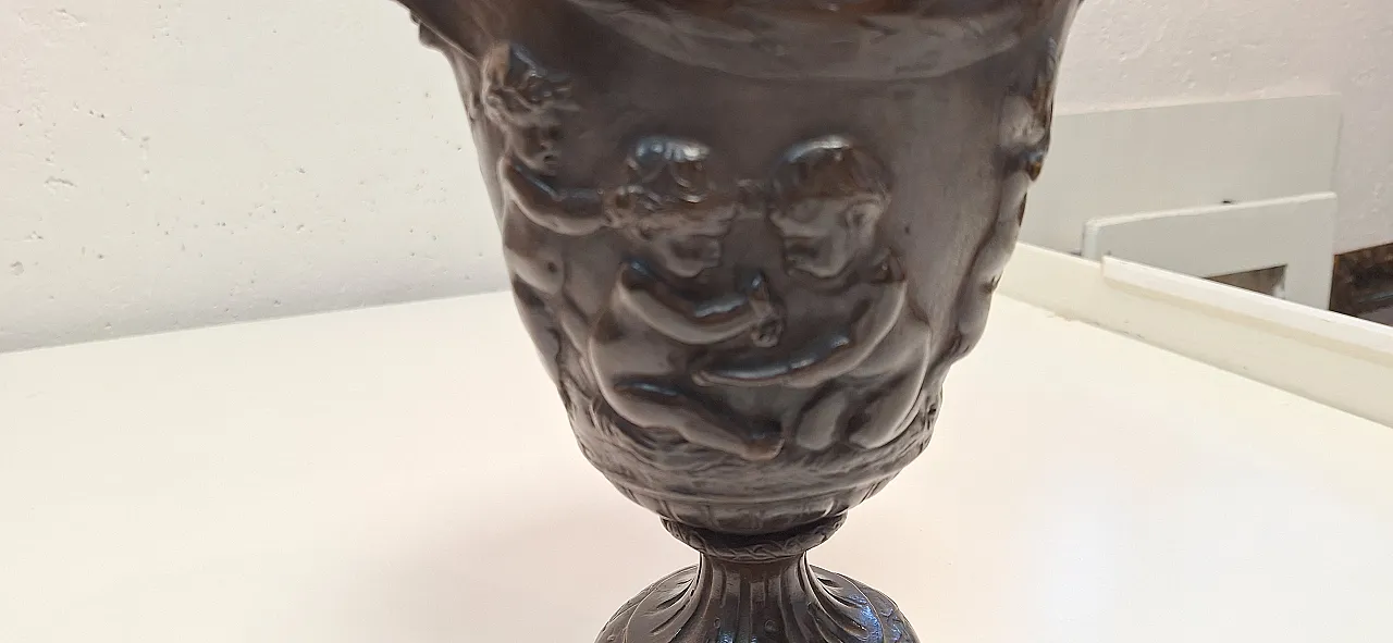 Vaso in terracotta patinata come bronzo stile Neoclassico, '800 4