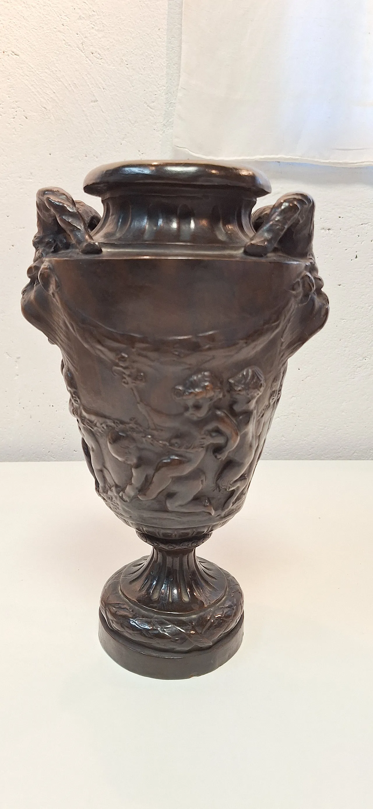 Vaso in terracotta patinata come bronzo stile Neoclassico, '800 11