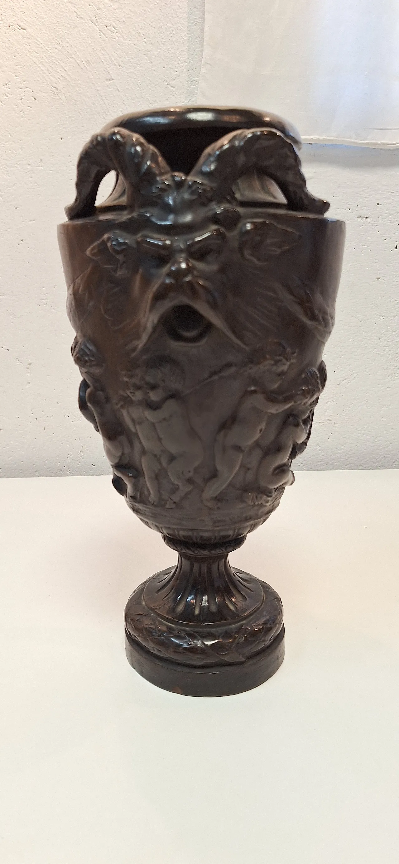 Vaso in terracotta patinata come bronzo stile Neoclassico, '800 12