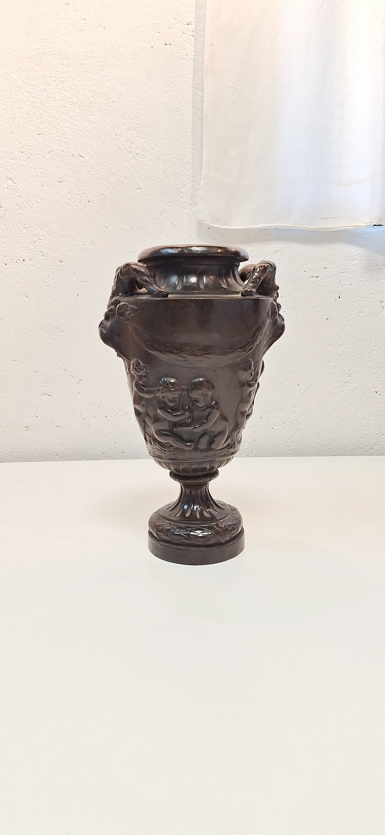 Vaso in terracotta patinata come bronzo stile Neoclassico, '800 14