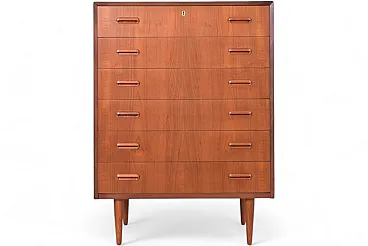 Cassettiera Mid-Century in teak, Danimarca, anni '60.