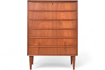 Cassettiera Mid-Century in teak, Danimarca, anni '60.