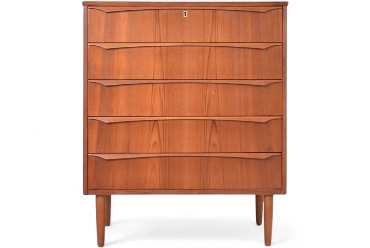 Cassettiera Mid-Century in teak, Danimarca, anni '60. 16