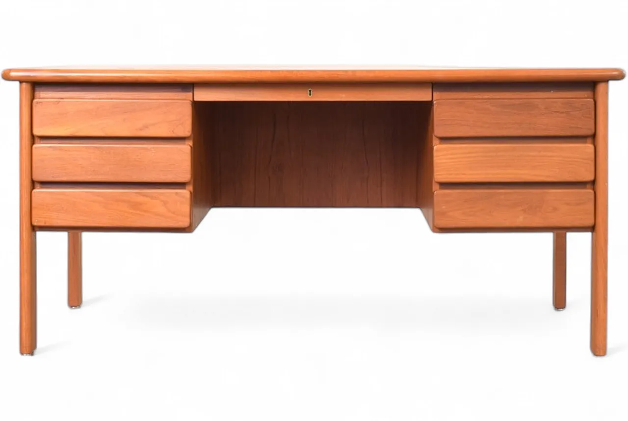Scrivania Mid-Century in teak, Danimarca, anni '70. 21