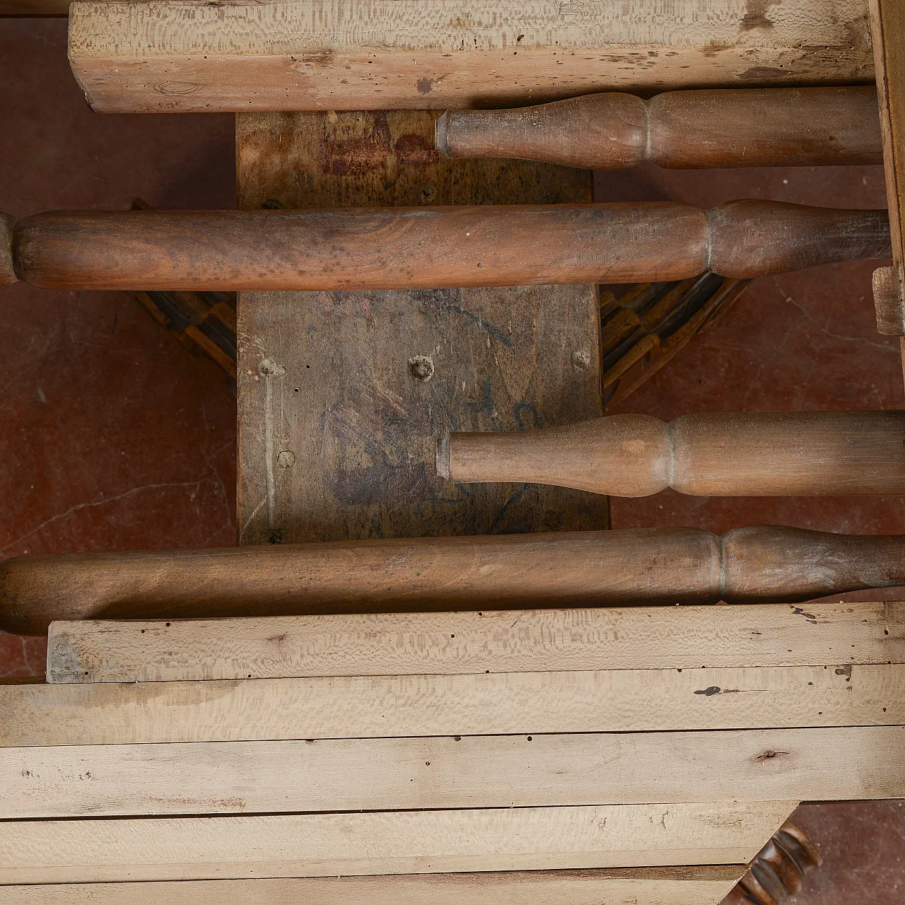 Tavolo ovale allungabile in legno, tardo '800 5