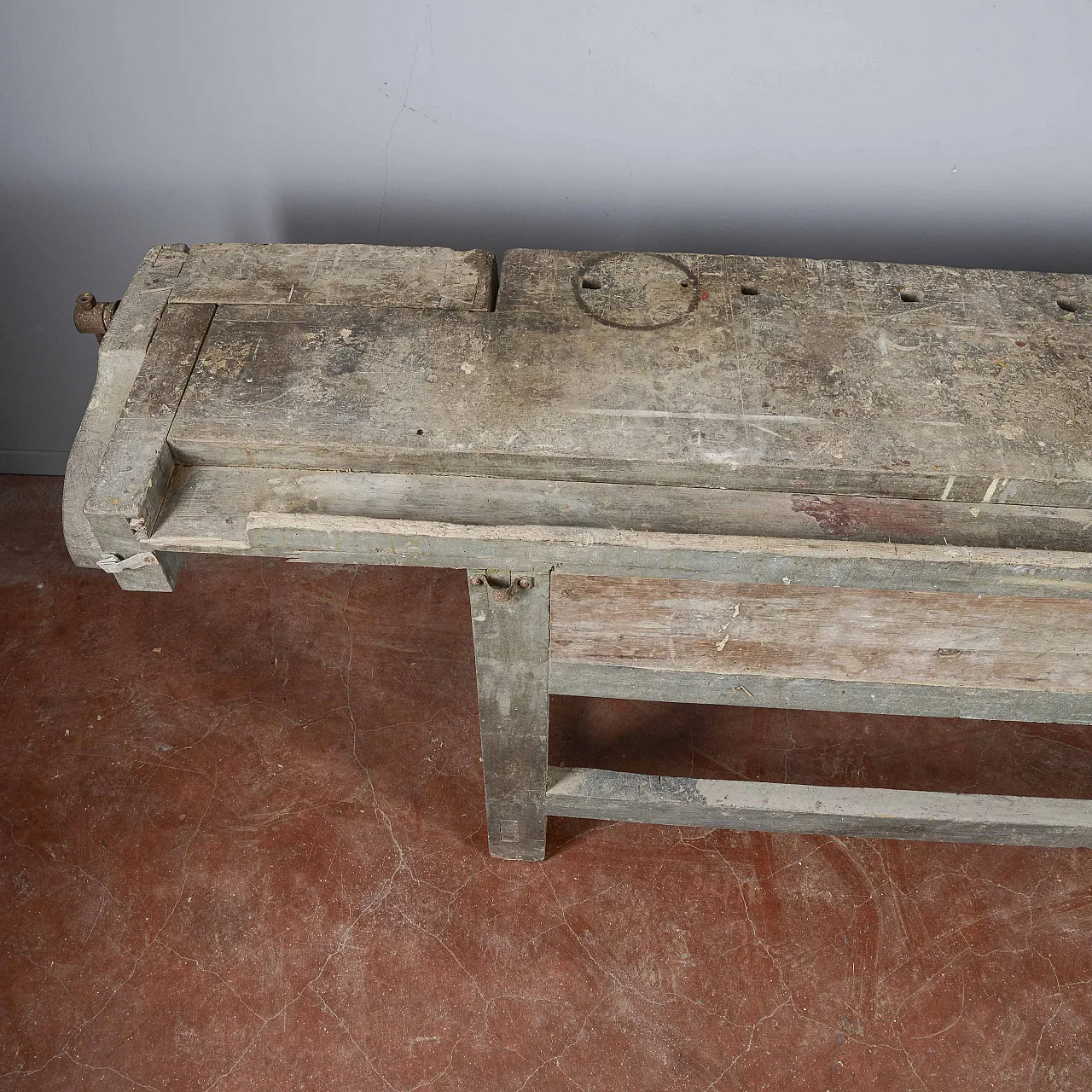 Tavolo da falegname industriale con doppia morsa, '900 8