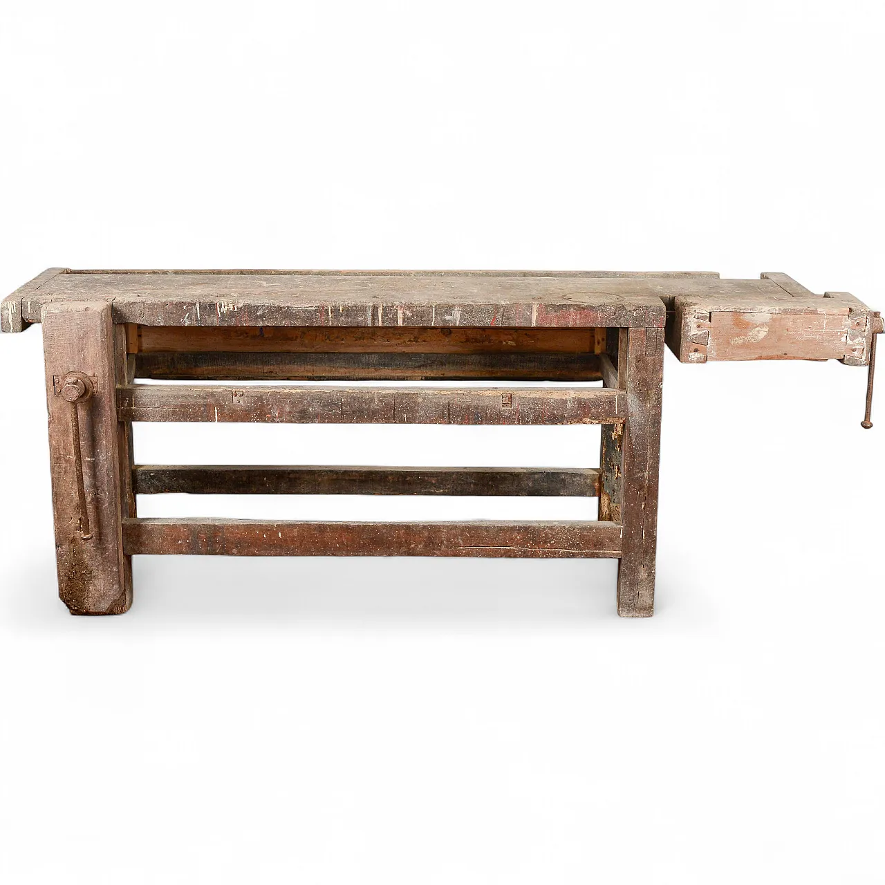 Tavolo da falegname industriale con doppia morsa, '900 9