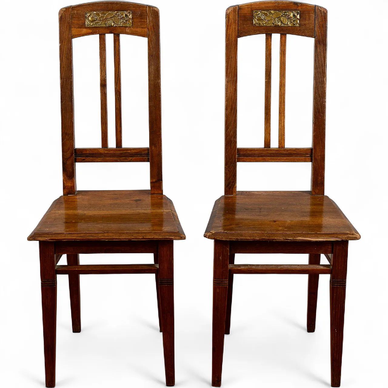 Coppia di sedie Liberty in legno, '900 9