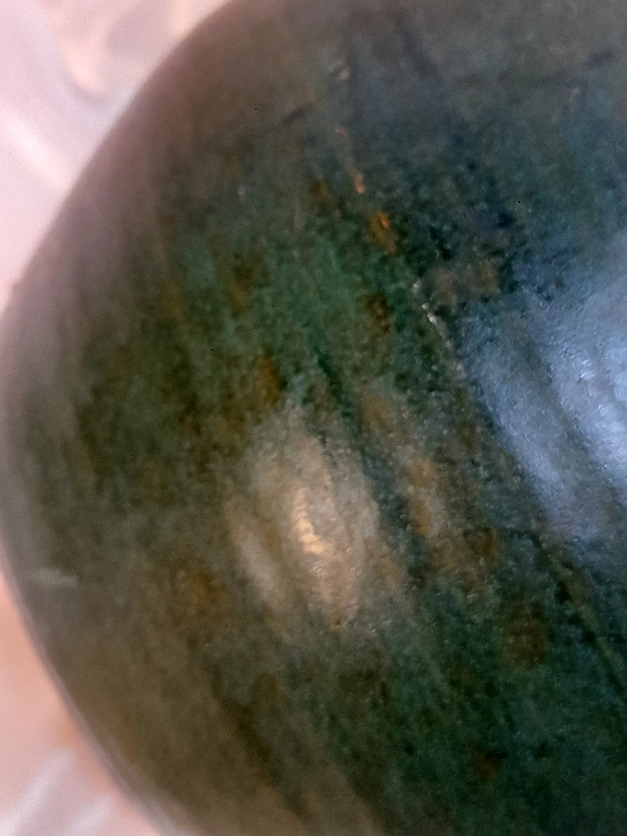 Vaso in terracotta smaltata verde interno nero, anni '70 16