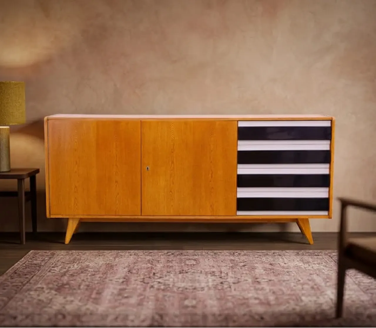 Credenza U-460 di Jiri Jiroutek per Interior Praha, anni '60 13