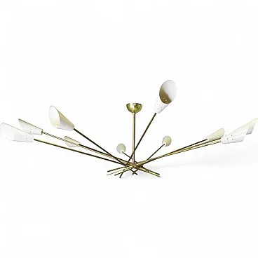 Shangai chandelier in the style of Stilnovo, 1960s