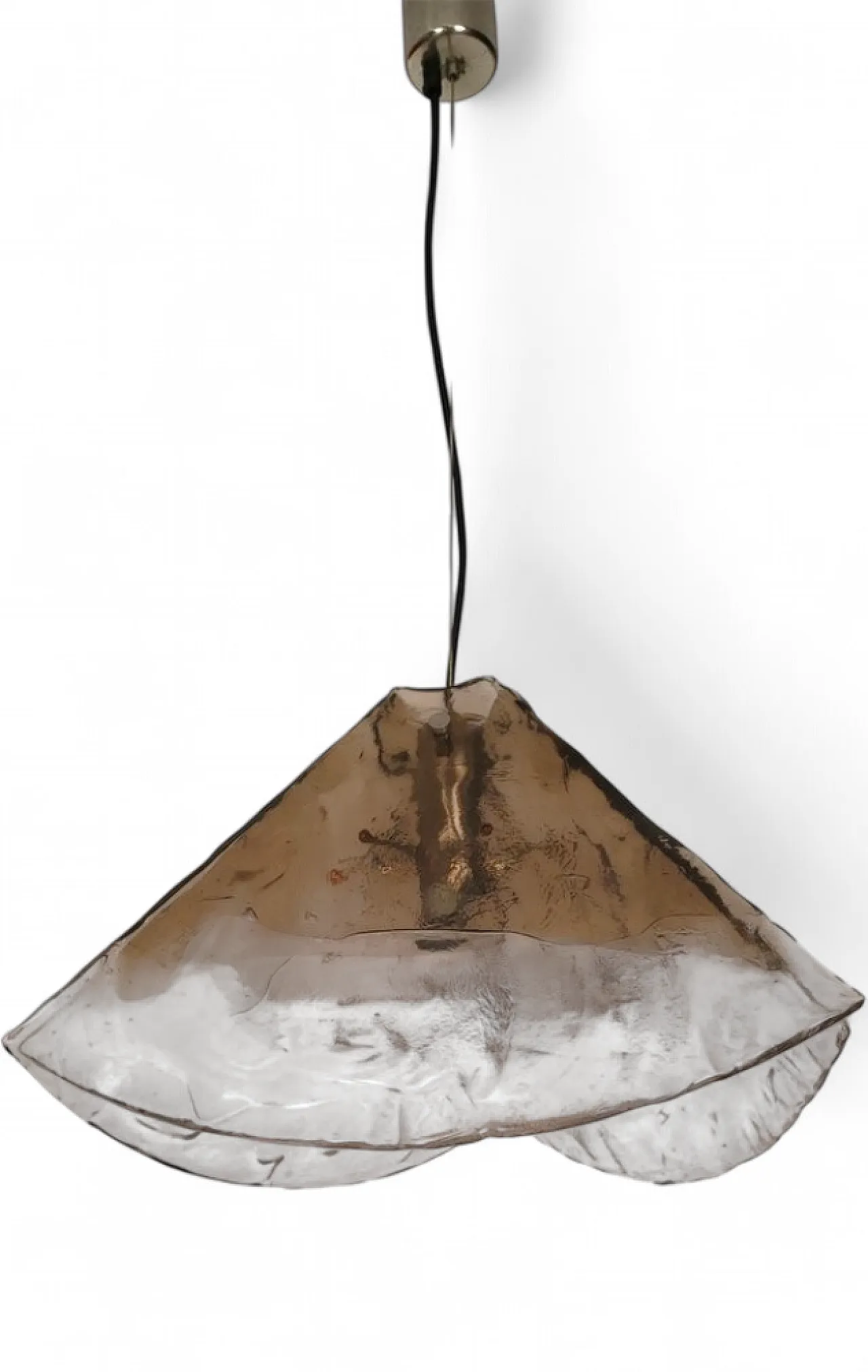 Lampada a sospensione in vetro di Murano di Mazzega, anni '70 4