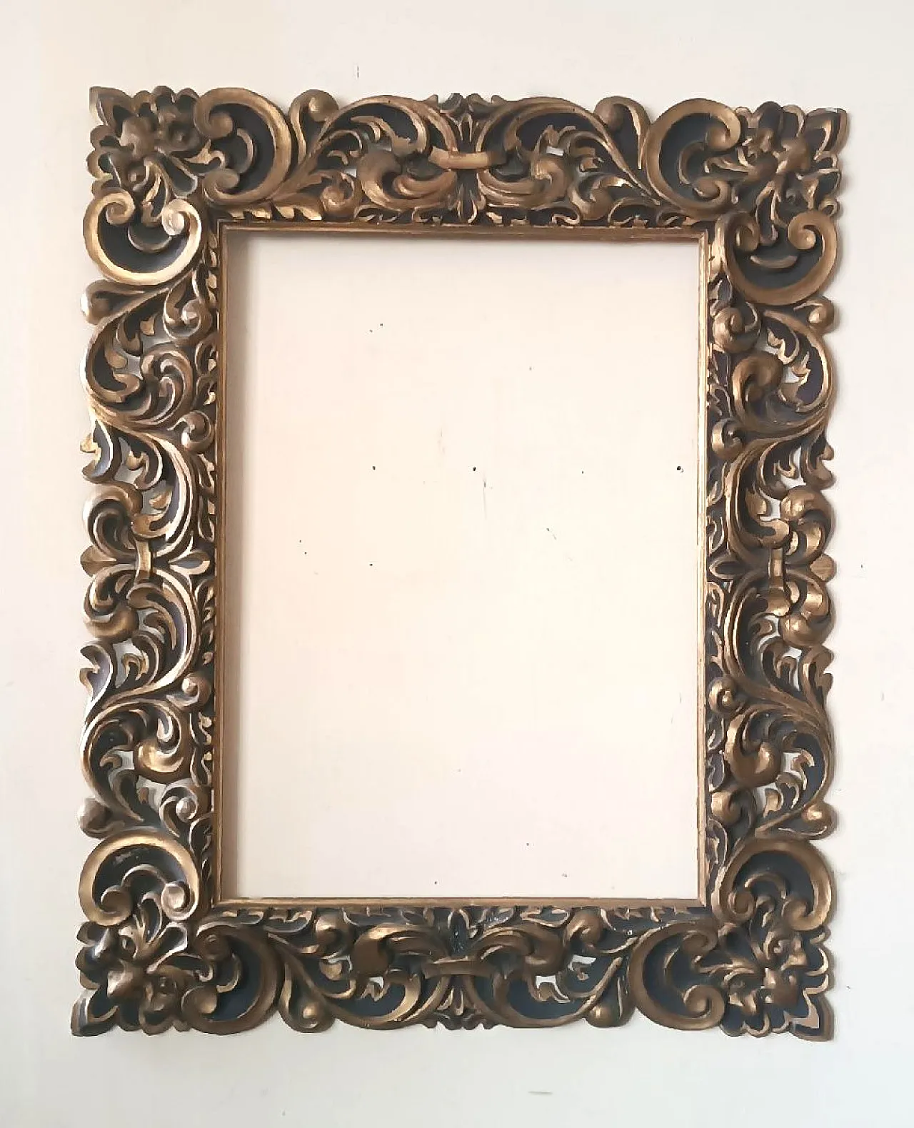 Antique lacquered and gilded frame, 19th century 1