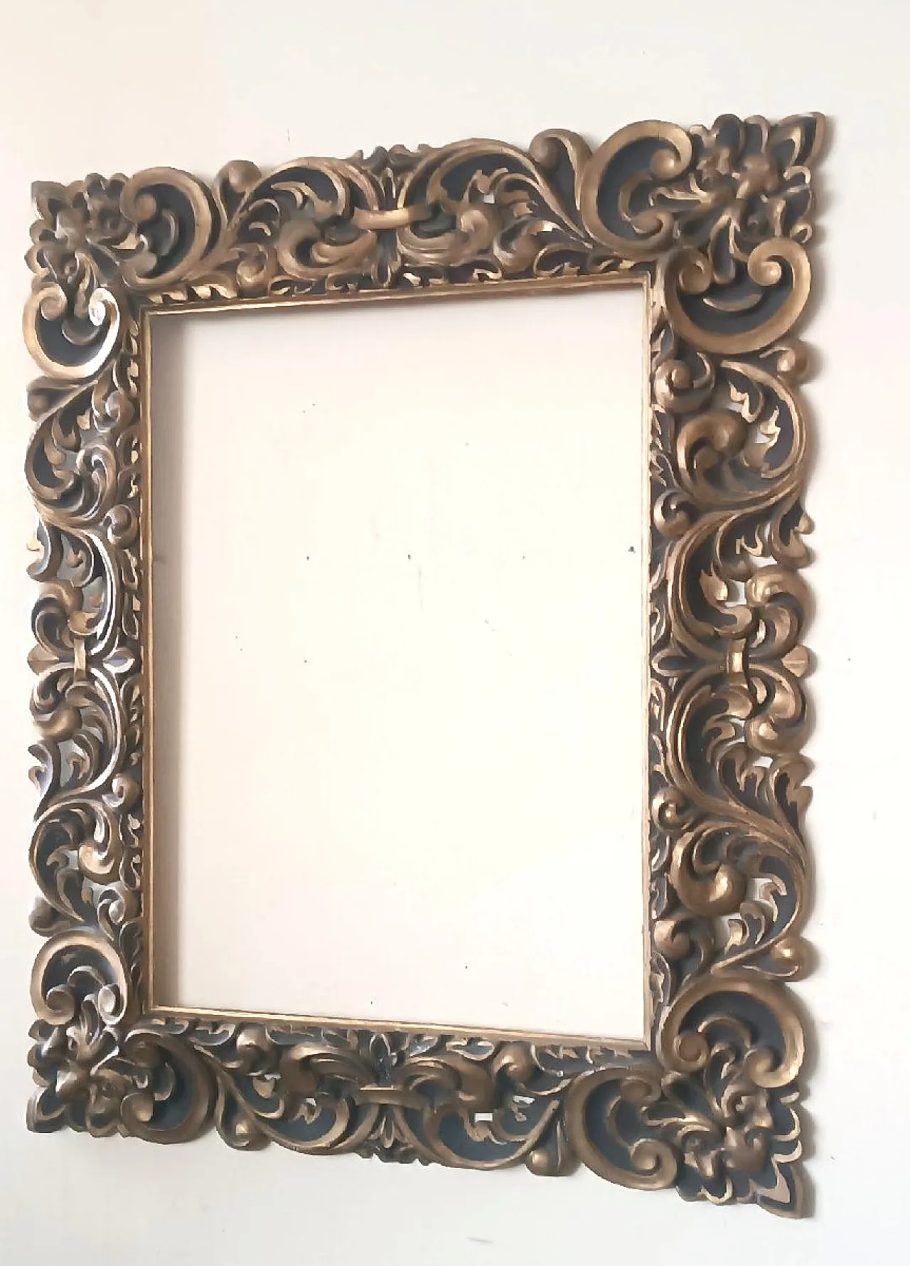 Antique lacquered and gilded frame, 19th century 2