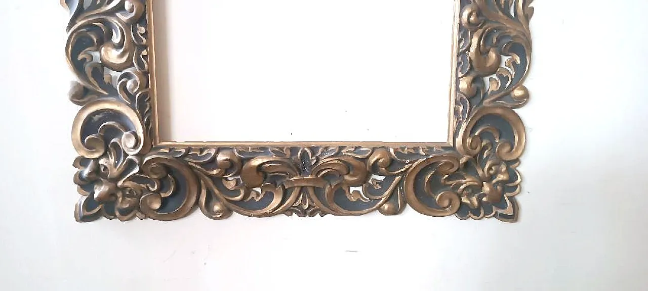 Antique lacquered and gilded frame, 19th century 3
