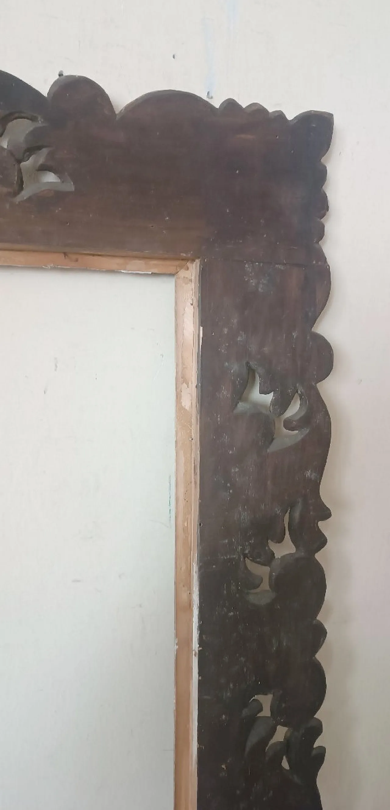 Antique lacquered and gilded frame, 19th century 8