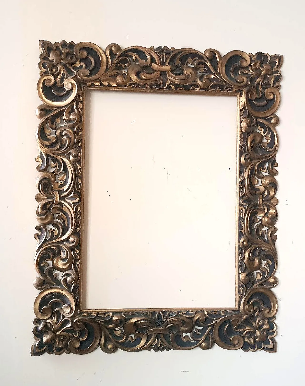 Antique lacquered and gilded frame, 19th century 10