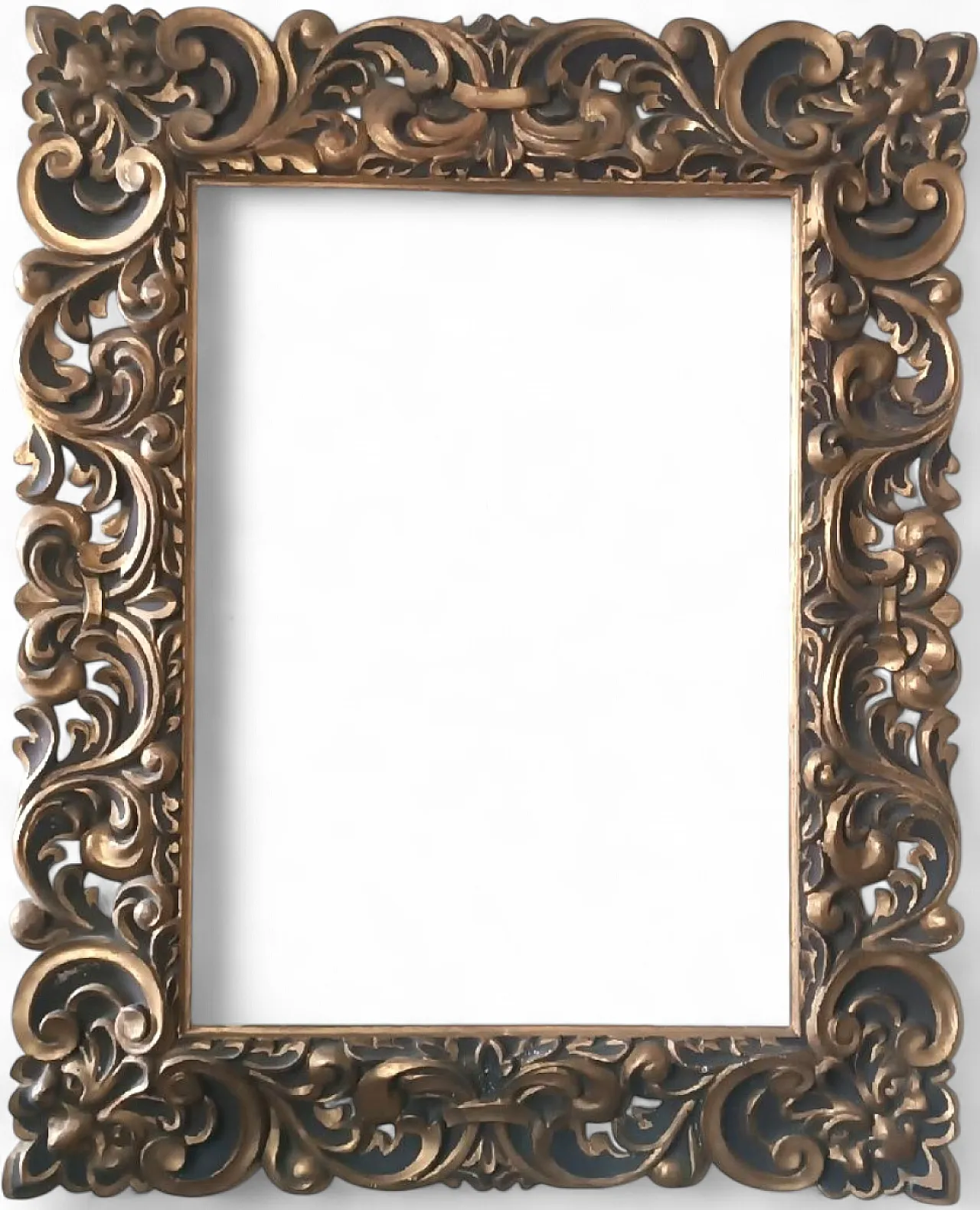 Antique lacquered and gilded frame, 19th century 12