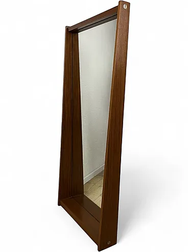 Specchio da terra in legno, anni '60