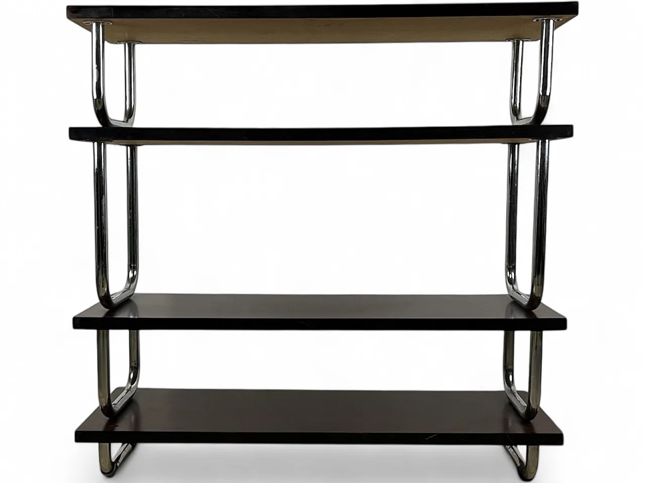 Libreria in acciaio e legno, anni '60 13