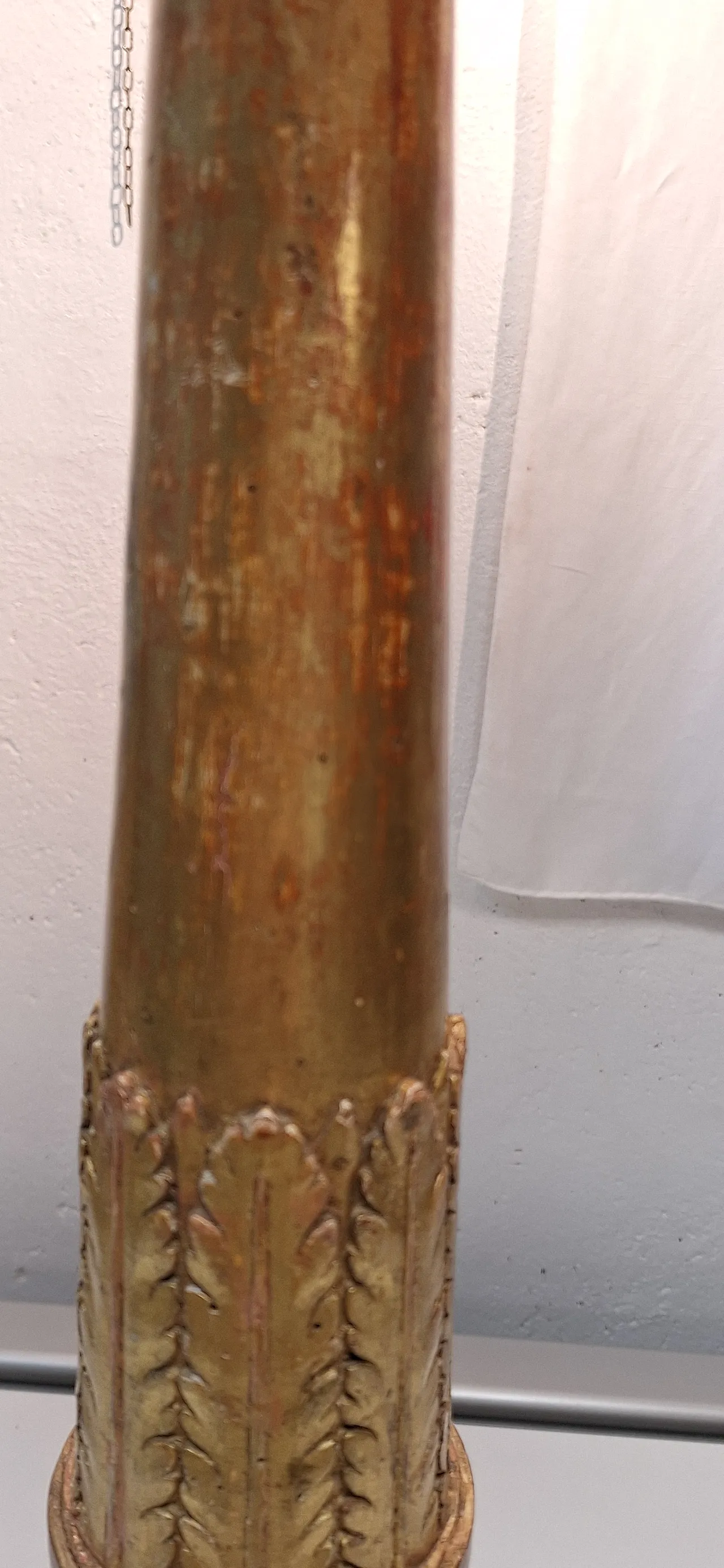 Carved and gilded wooden candelabra, Baroque style, 19th century 5