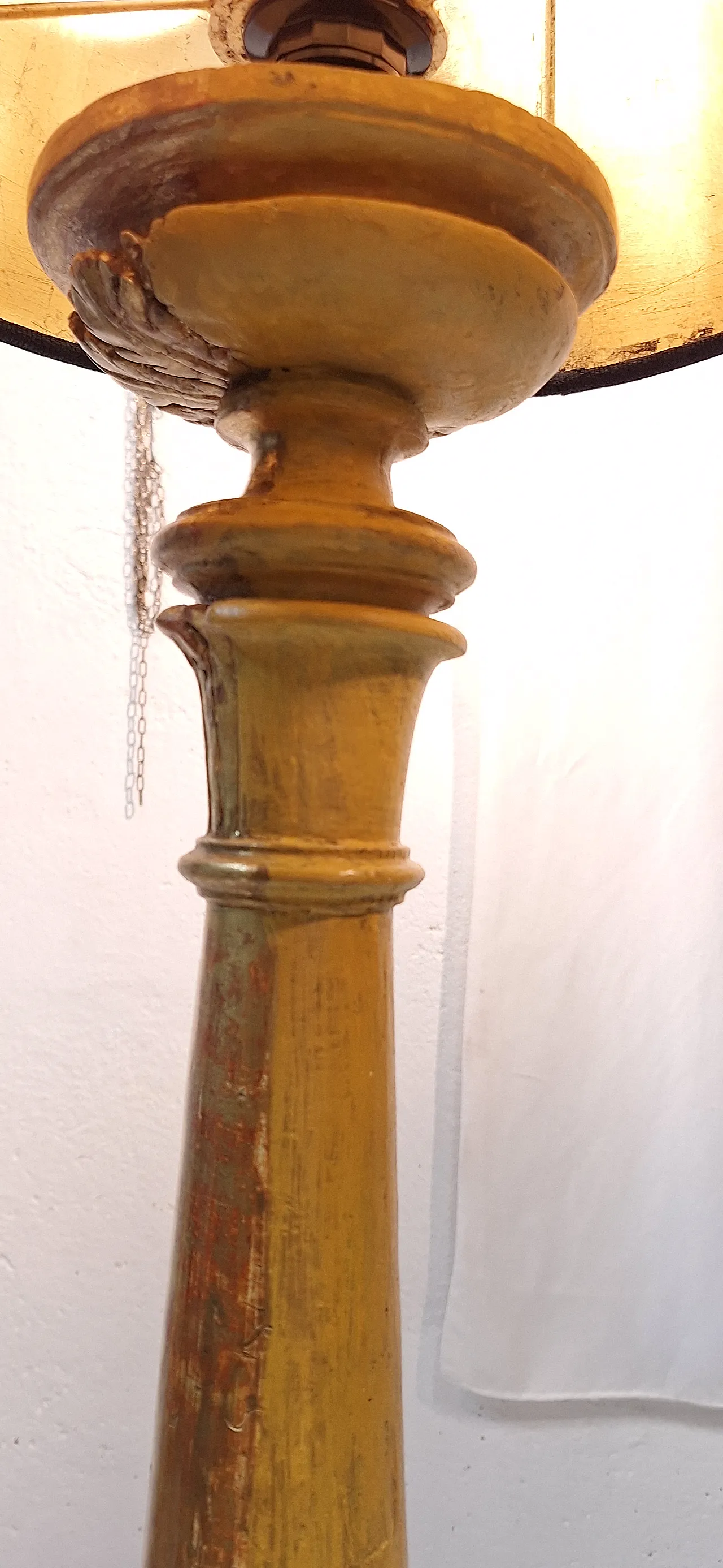 Carved and gilded wooden candelabra, Baroque style, 19th century 9