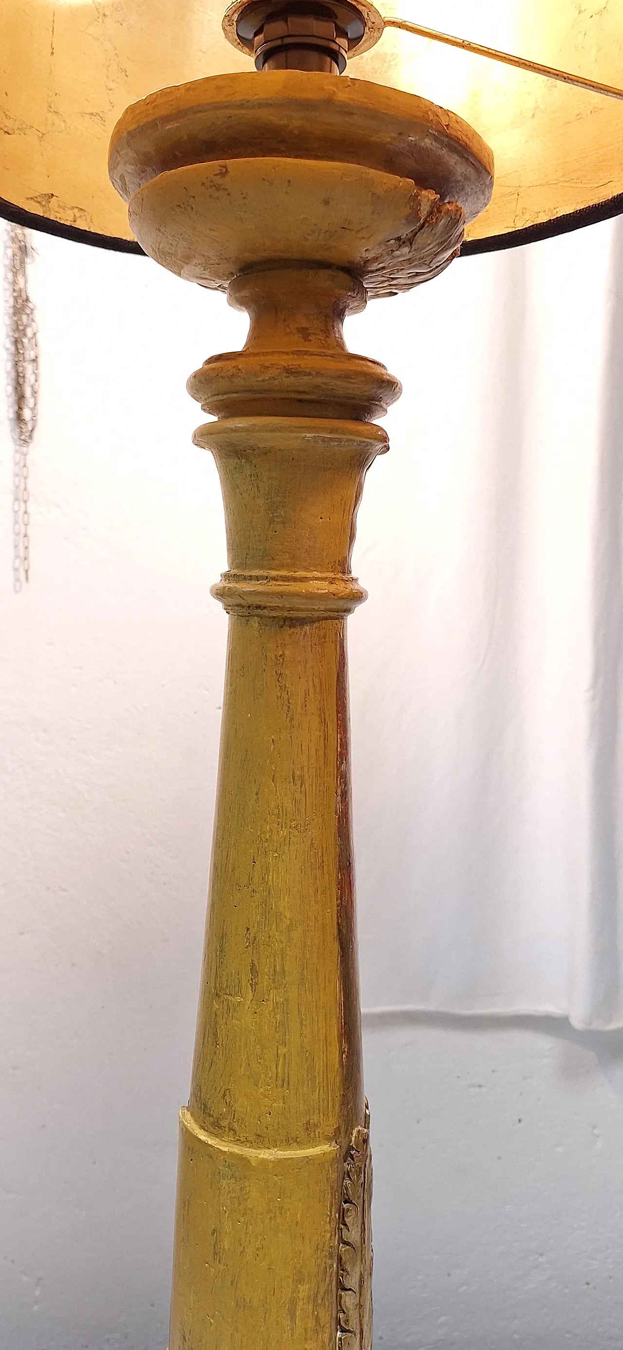 Carved and gilded wooden candelabra, Baroque style, 19th century 12