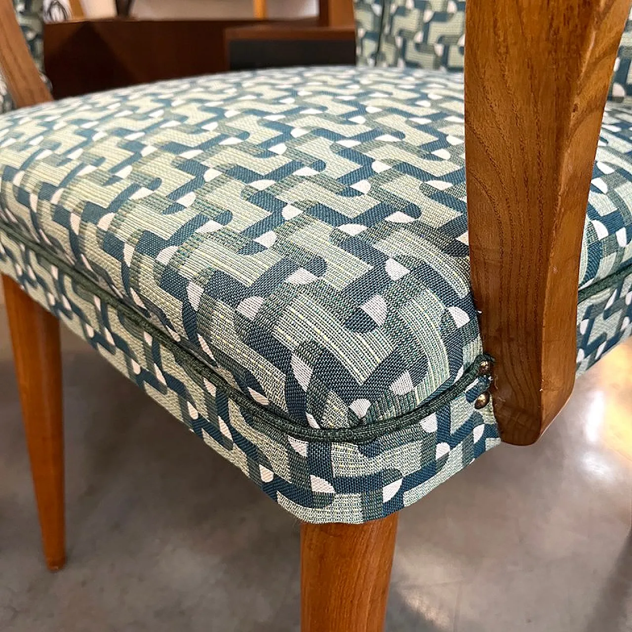 Pair of Bergère armchairs, Italy, 1950s 6