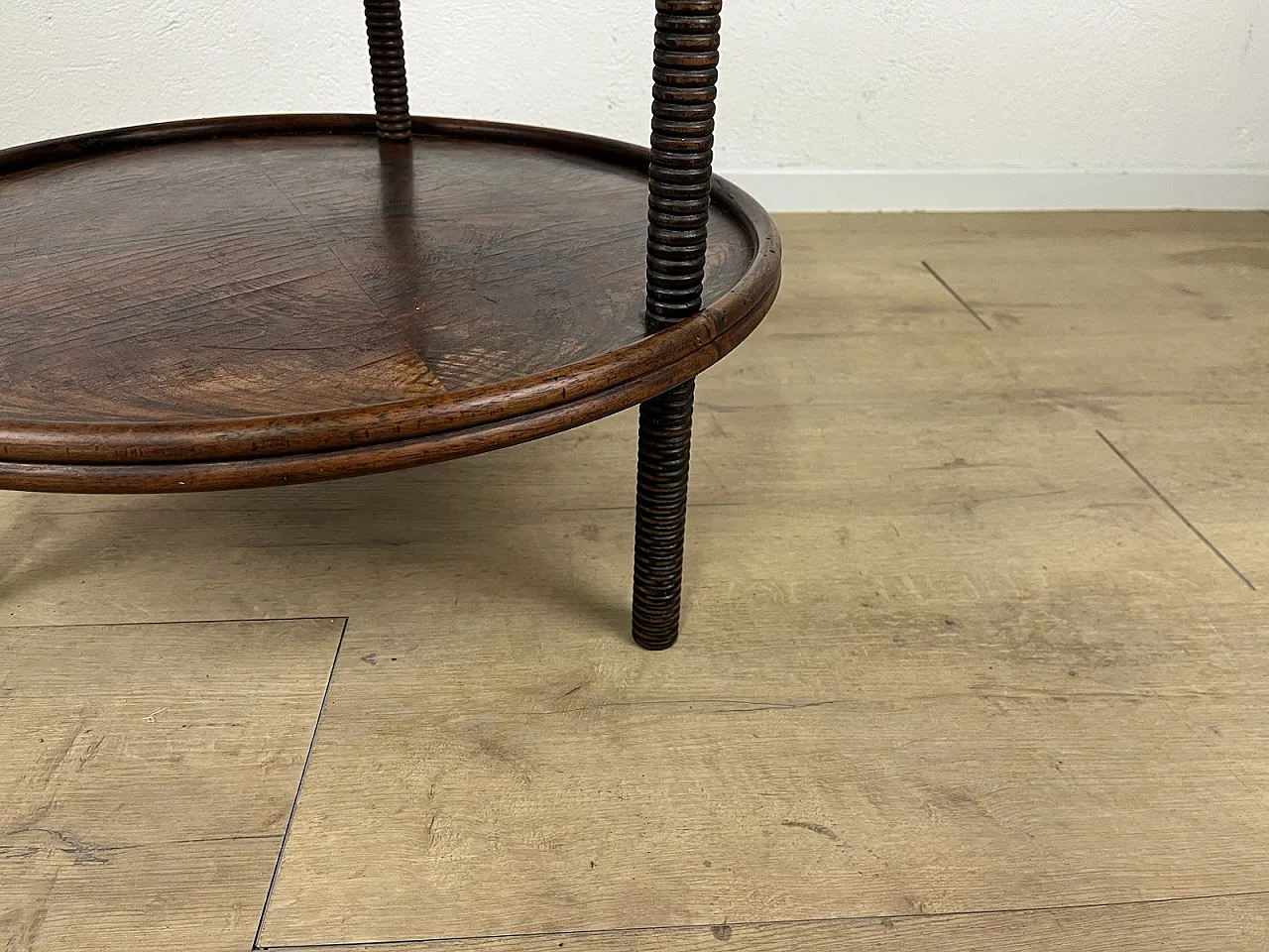 Wood and worked glass coffee table, 1950s 6