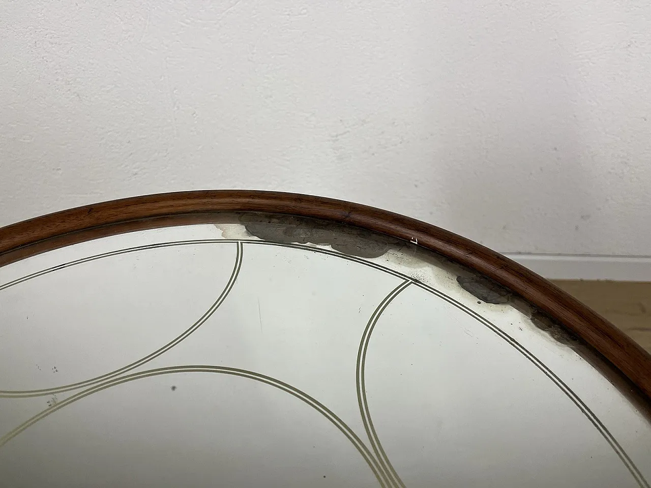 Wood and worked glass coffee table, 1950s 10