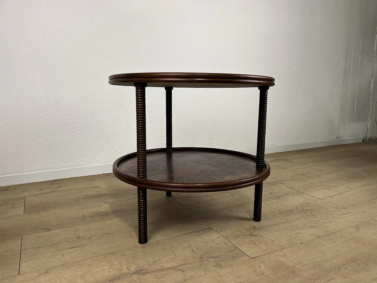 Wood and worked glass coffee table, 1950s 15