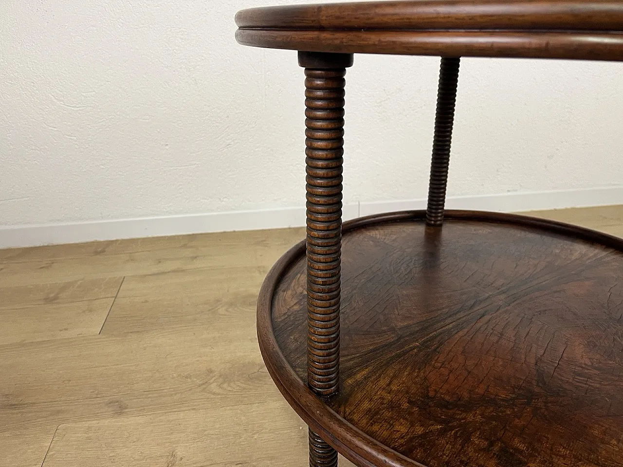 Wood and worked glass coffee table, 1950s 17