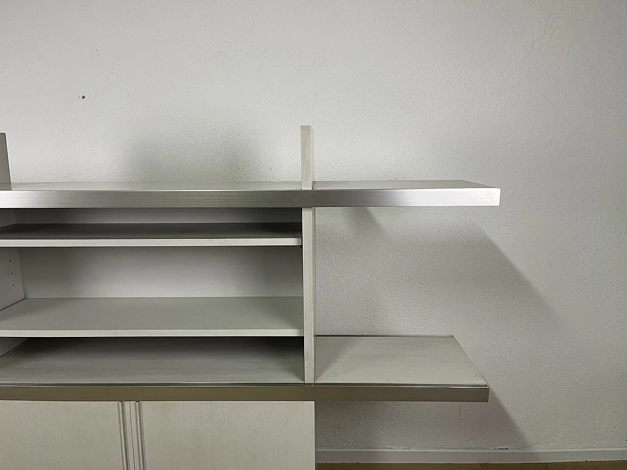 Steel and wood bookcase by Angelo Mangiarotti for Poltronova, 1960s 2