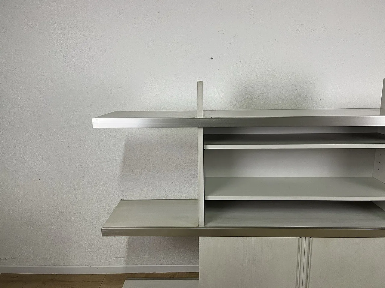 Steel and wood bookcase by Angelo Mangiarotti for Poltronova, 1960s 4