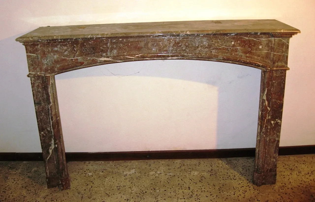 Fireplace in Belgian breccia marble, 29th century 11